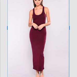 Catch Needs Midi Tank Dress in Wine